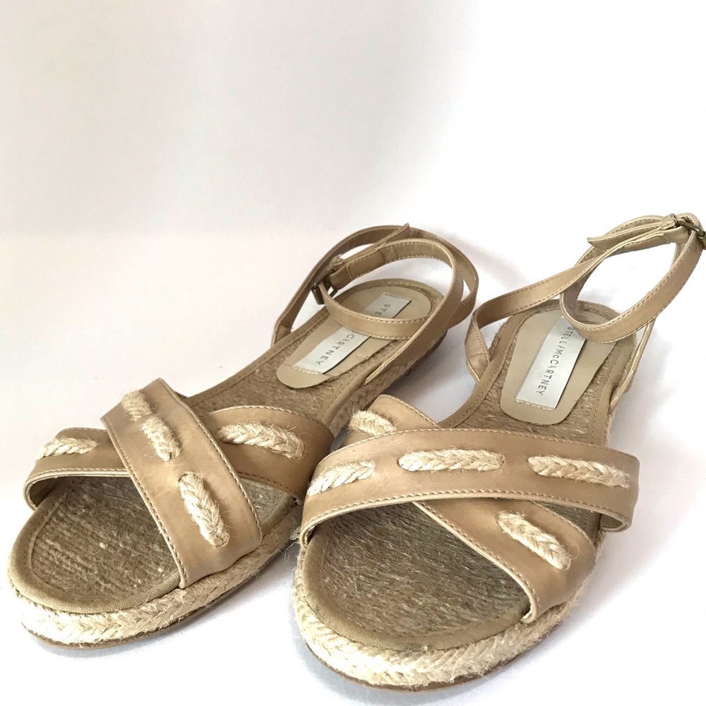 Stella McCartney Vegan Tan Ankle Wrap Espadrilles (7)